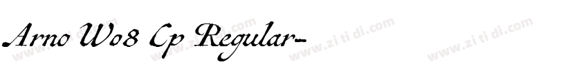 Arno W08 Cp Regular字体转换